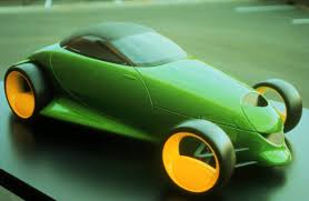 a clay sculpture of the modern roadster drawing